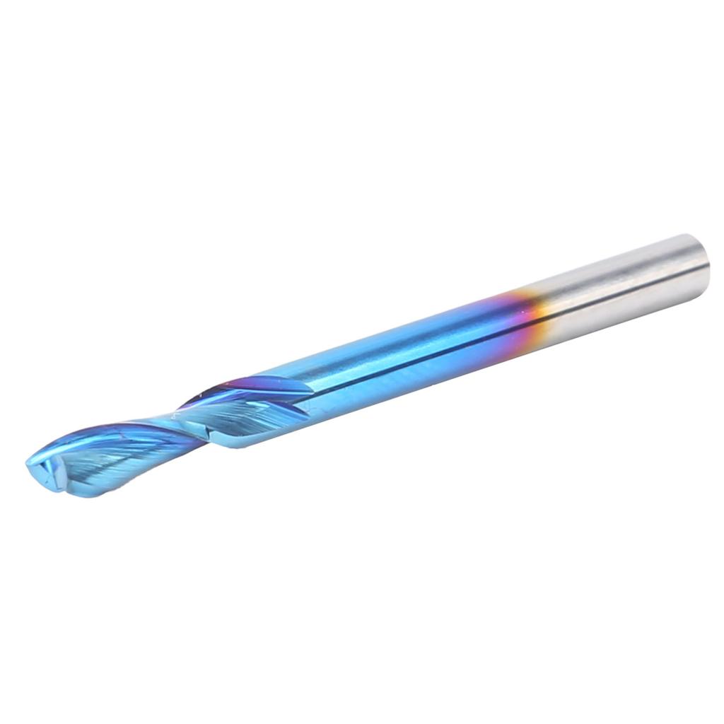 2Flute Milling Cutter Blue Coated LeftHanded Tungsten Steel Hardware 3.175x3.175x8x40
