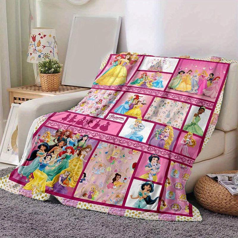 

Princess Blanket Ultra-Soft, Warm, Cozy Throw for Living Room, Sofa, Four Seasons Travel Accessory Cute Cartoon Character Home Decoration 80x120cm