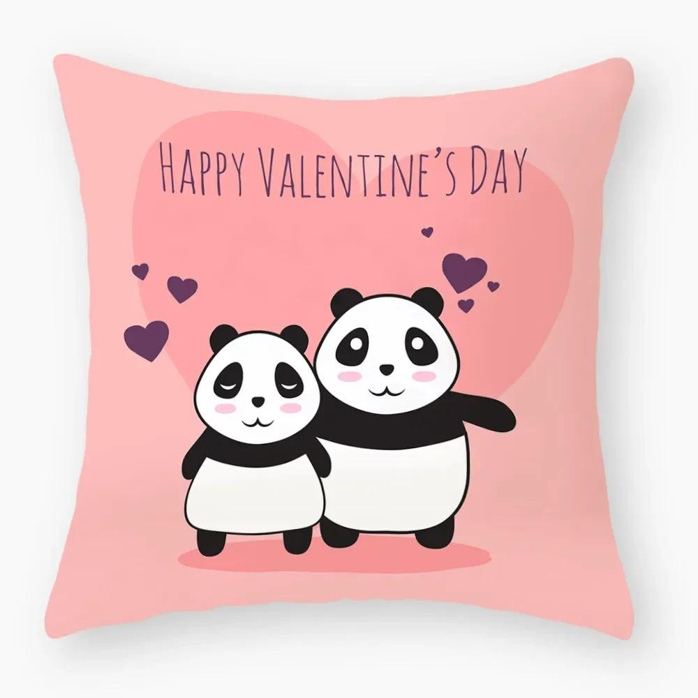 Cute Cartoon Panda Study Pillowcase Office Living Room Home Pillowcase Car Ornaments