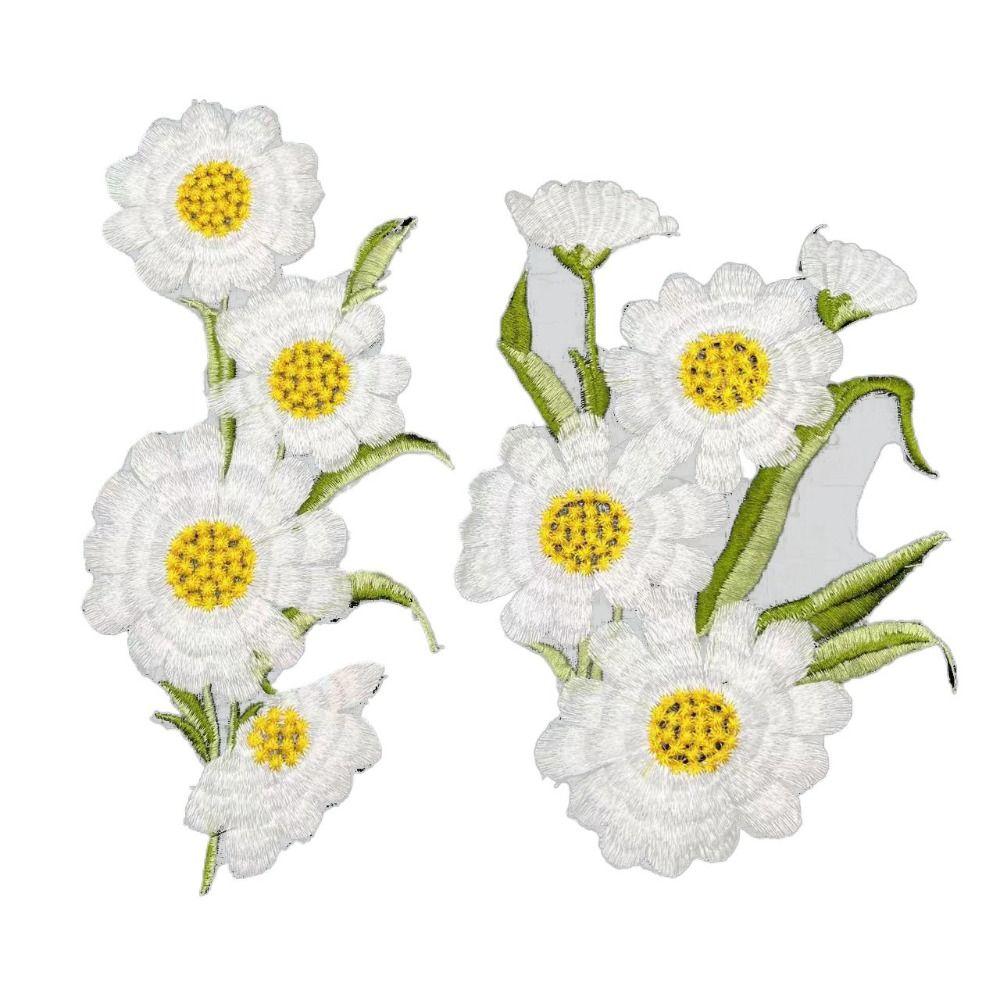 Daisy Clothing Applique Exquisite Clothes Patches Flower Embroidered Patches  Sewing
