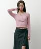Solteuaenchokollis Ribbed Henley Neck Long Sleeve T-Shirt Pink 4W2511001