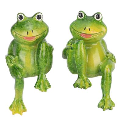 2 stuks Hars Kikkers Beeld Buitentuin Decoratie Sculptuur Voor Huis Bureau Tuin Ornament