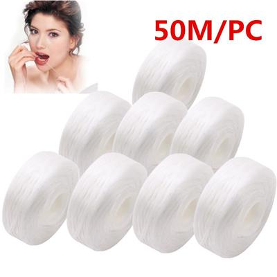 10 Rolls Dental Flosser Oral Hygiene Teeth Cleaning Dental Floss Spool Wax Mint Toothpick Flosser Teeth Flosser 50m