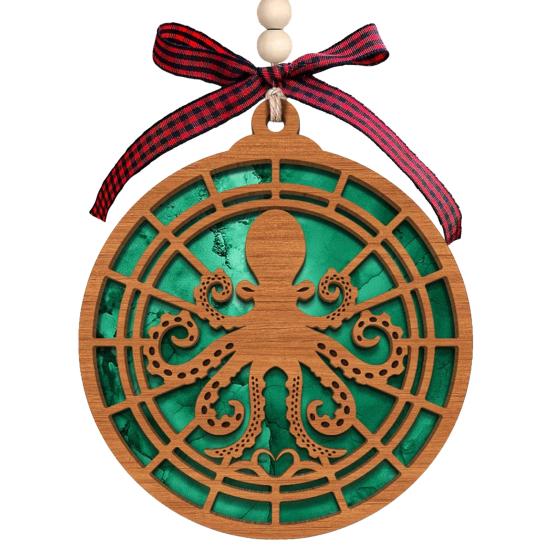 

Sea Animal Coastal Christmas Ornaments The Kind of Starfish/Seahorse/Octopus Hanging Ornament with Card Positive Inspirational Energy Vibes Gifts C