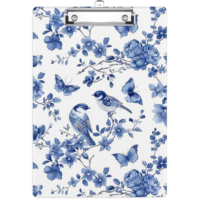 Leaves and Rainbow Plastic Clipboards,Cute Fashion Clipboard Decorative 8.5" x 12.5"Standard A4 Size Clipboards,Acrylic Clipboard for Teacher,Social
