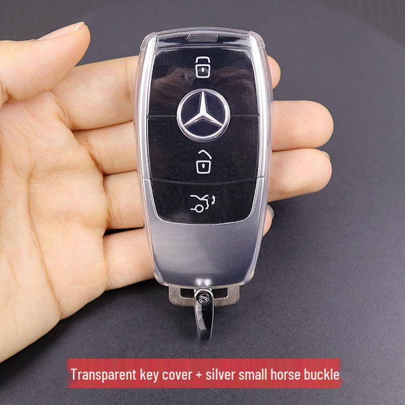 Transparent Ultra-Thin Key Case for Mercedes A200L, E300L, GLC260L, GLB, GLE350, and CLS Class