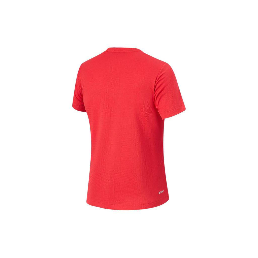 Li-Ning Soft Comfortable Breathable Sports Pullover Short Sleeve T-Shirt Unisex Tops Cherry-Blossom-Red AATT077-2
