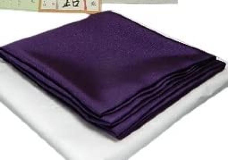Premium quality fukusa (cloth) for men, made of 100% pure silk (purple), available at Tokumasu Tea Ceremony Utensil Specialty Store.