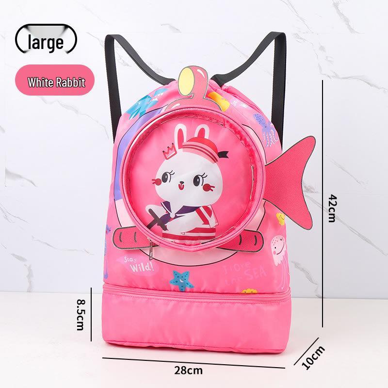 Kinder Wasserdichter Schwimmrucksack: Jungen-Kulturbeutel und Mädchen-Strandtasche mit Trocken-/Nass-Trennung