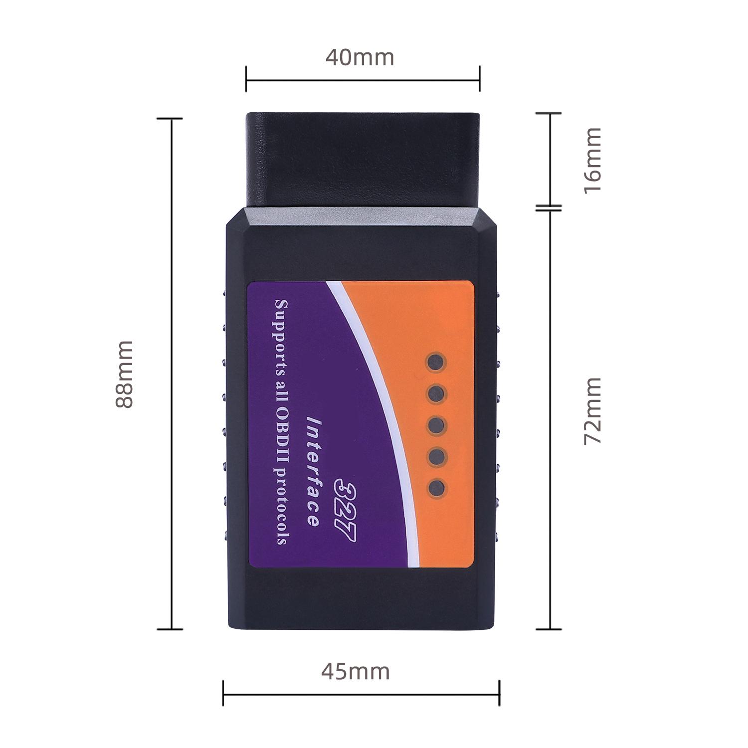 

Автомобильный ELM327 OBD2 Bluetooth Сканер Инструмент для Автодиагностики Читатель Кодов Неисправностей Автомобиля OBDII чёрный