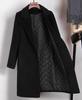 Korean Style Loose Fit Woolen Coat with Cotton Padding - Mid-Length & Slimming Design