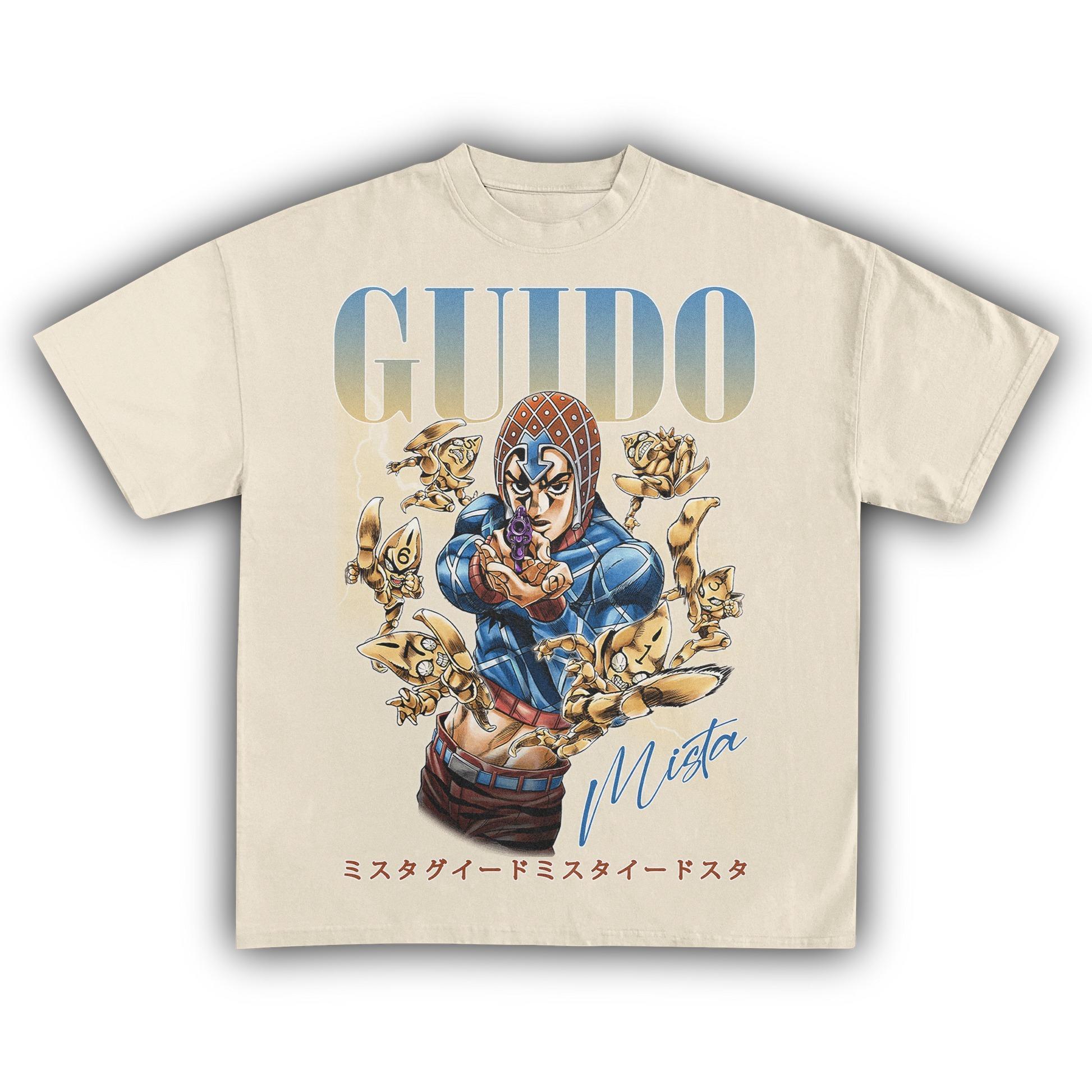Футболка Guido Mista JoJo s Bizarre Adventure Мужская Женская Аниме Графическая Хлопок Короткий Рукав S разноцветный