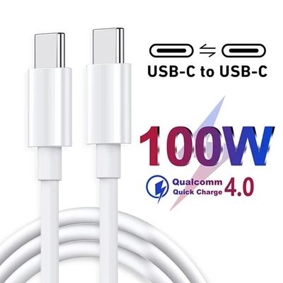 PD 100W Dual USB-C Fast Charging Cable For iPhone 15 16 Pro Max 15 16 Plus Samsung Moto Huawei Realme Type C To Type C Cable 3M