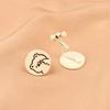 925 Silver Needle Creamy White Teddy Bear & Rabbit Stud Earrings - Simple, Versatile, Girlish Niche Design (B492X)