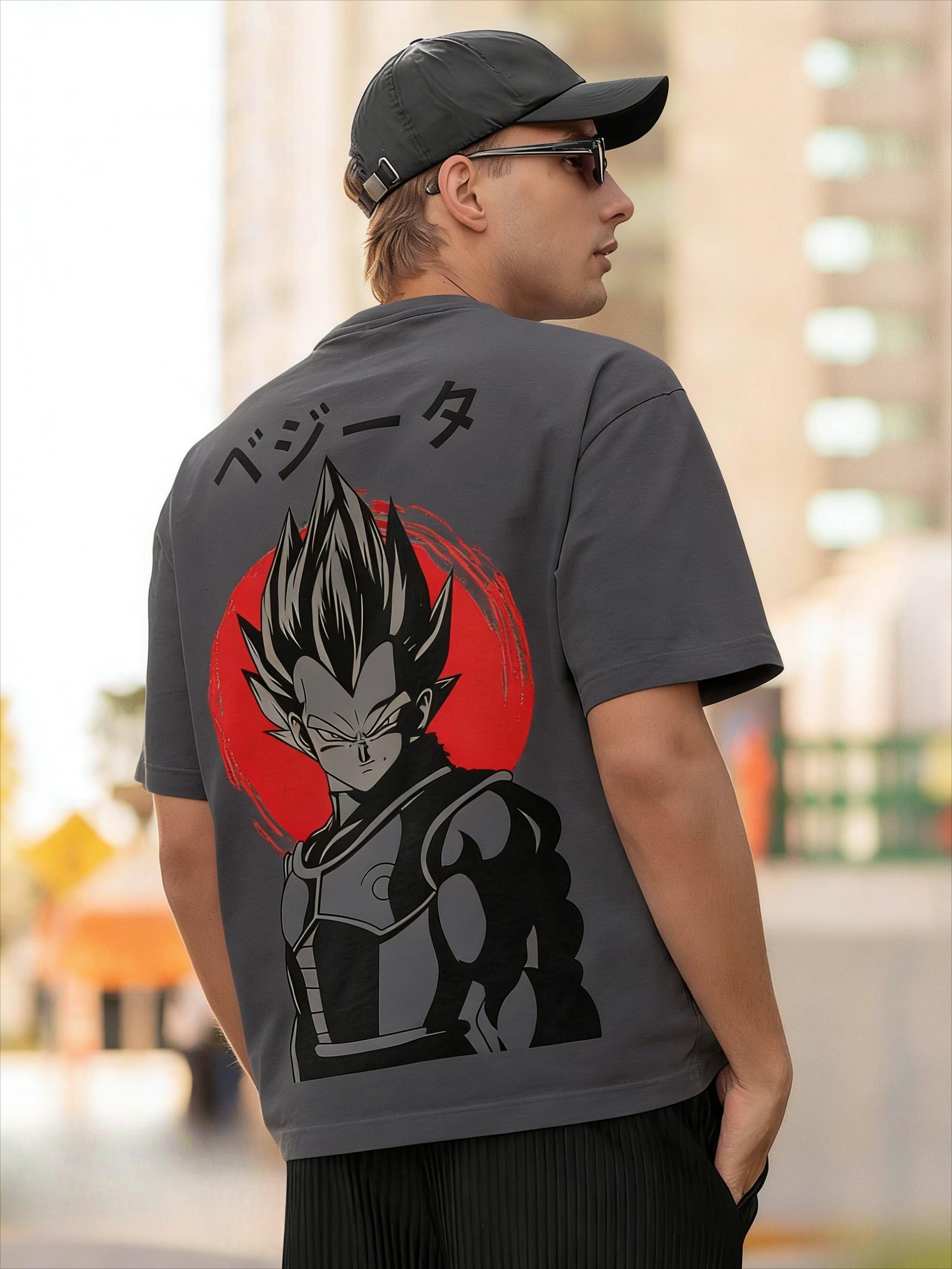 

Vegeta Dragon Ball Super T-Shirt Men Summer Anime Character Graphic Short Sleeve Oversized Streetwear Loose Fit Fan Tee S разноцветный