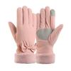 Warm Gloves for Women Cloud Velvet Waterproof Gloves for Riding and Driving Non Slip Cute Student Thickened Touch Screen Ski Gloves