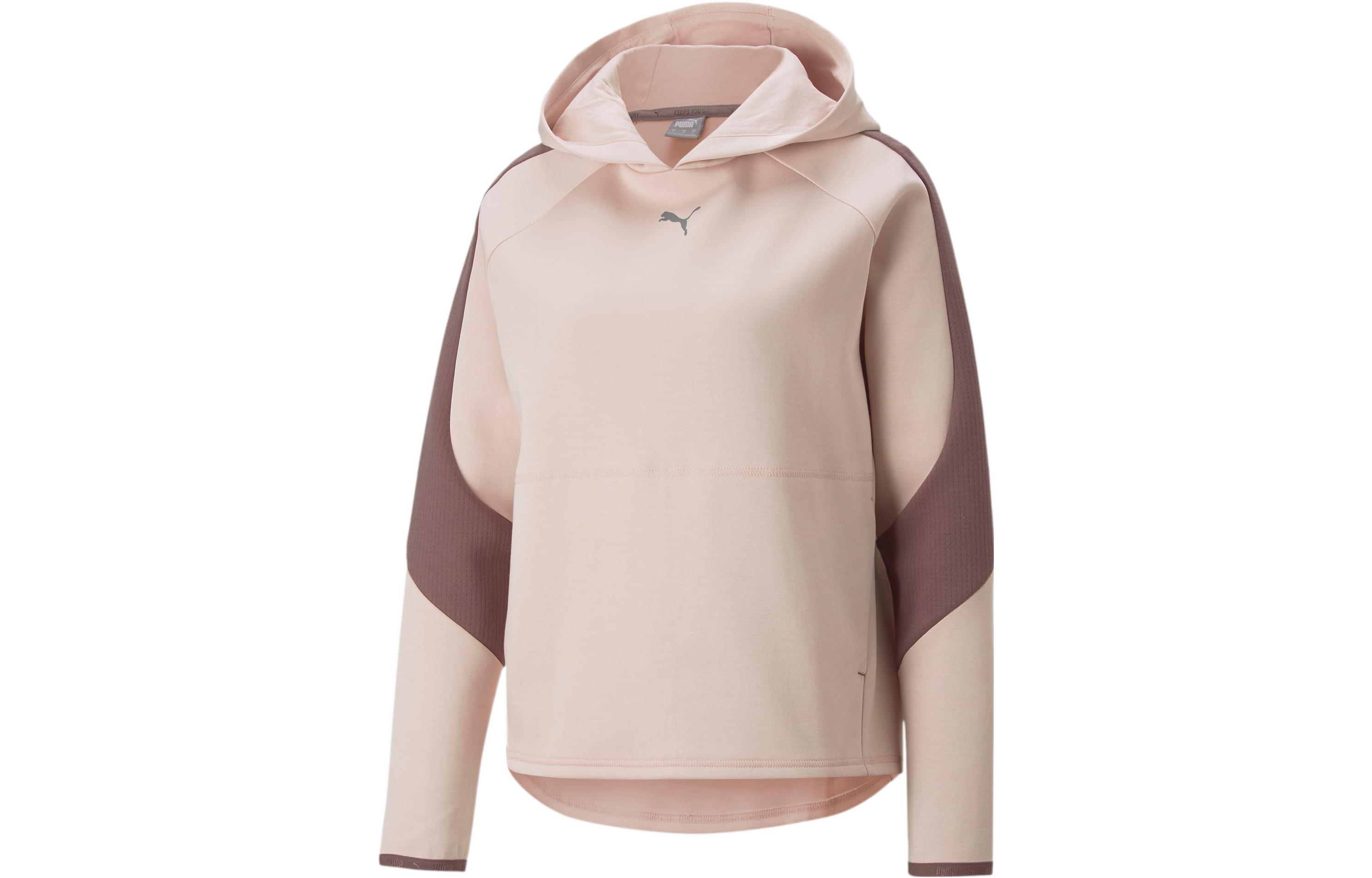 PUMA EVOSTRIPE Sweatshirts Women s Pink Hooded Moderate Regular 672294-47 L