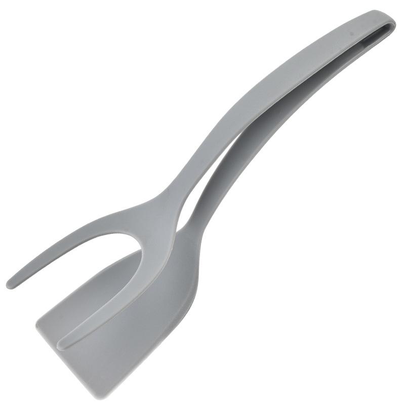 

Лопатка-щипцы для жарки стейка, Щипцы для еды, Кухонный совок для яиц, Лопатка для выпечки хлеба, Лопатка для переворачивания. серый