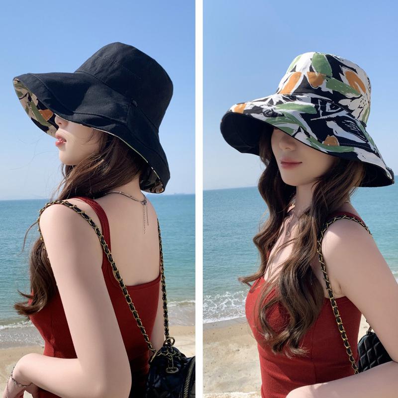 

Двусторонняя, можно носить, шляпа-ведро с защитой от ультрафиолета, большая шляпа-ведро с карнизом, универсальная, ветрозащитная, пляжная шляпа для отдыха на открытом воздухе average size чёрный