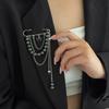 Ingemark 2026 Creative MultiFunctional Chain Tassel Brooch Women Handmade Bead Chain Pin Trouser Leg Simple Clothes Accessory