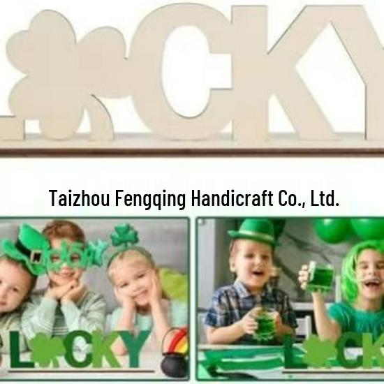 St. Patrick's Day Shamrock Hanging Sign - Green Lucky Clover Ornament