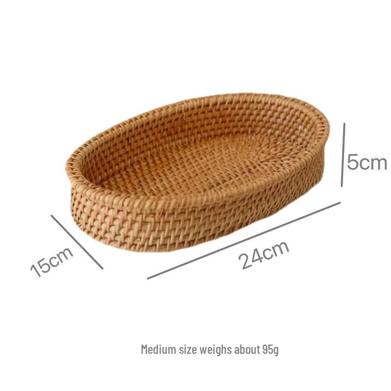 Youlde Hand-woven Bamboo Oval Storage Basket