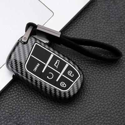 Carbon Fiber Silicone Car Key Cover Case For Jeep Grand Cherokee Wk2 Renegade Compass Cherokee Kl