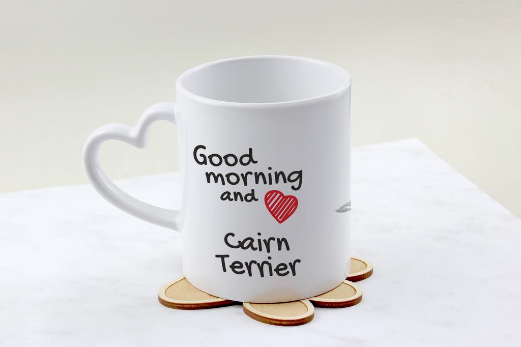 Cairn Terrier - Tasse mit einem Hund, entzückende Tasse mit herzförmigem Henkel, universelles Geschenk von der Marke Art-Dog