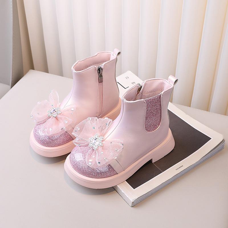 New Children's Boots Soft-soled Small Leather Shoes