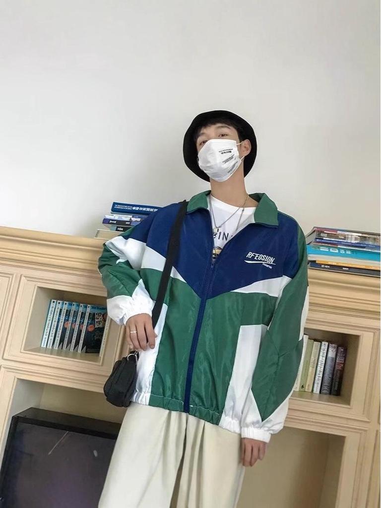 2025 Men's Pique Cool Jacket: Hong Kong, Harajuku & Korean Inspired Loose Fit for Spring & Autumn
