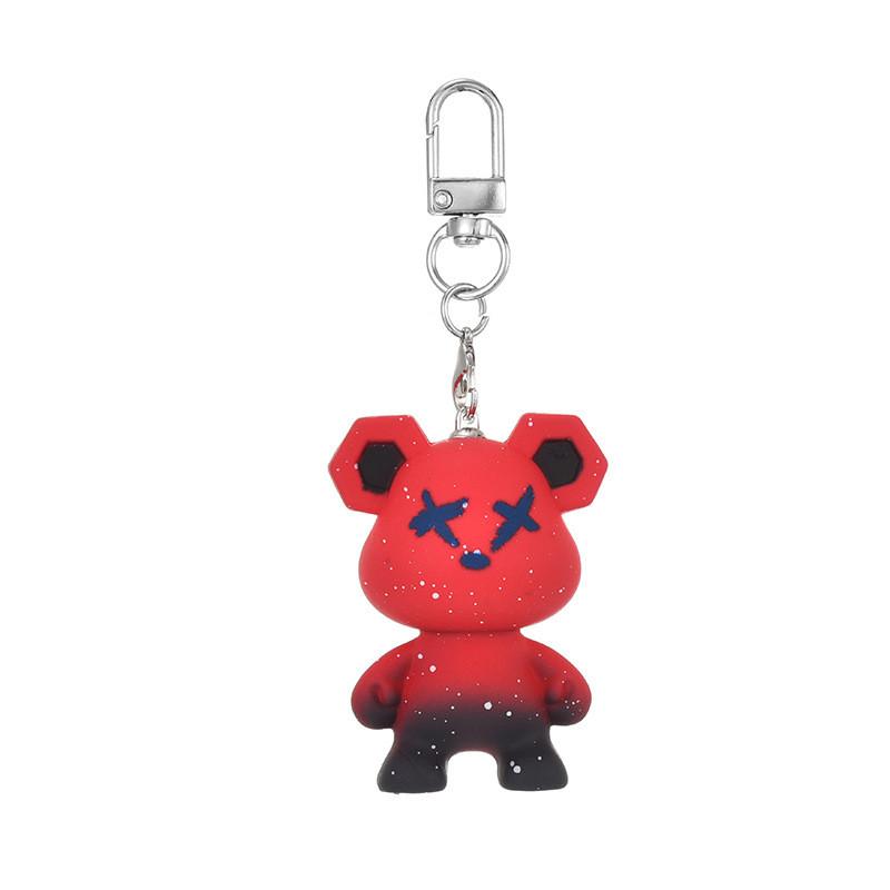 Starry Bear Acrylic Chameleon Keychain Color Changing Christmas Festival Gifts