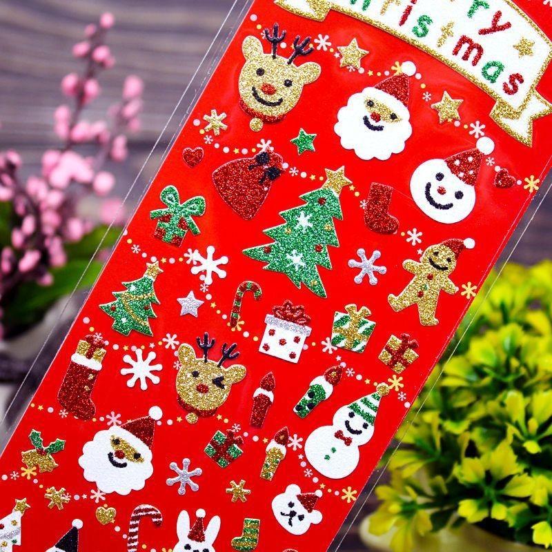 

Snowman Christmas Stickers Ornament Animal Kids Reward Gift Festival Garnish Style H