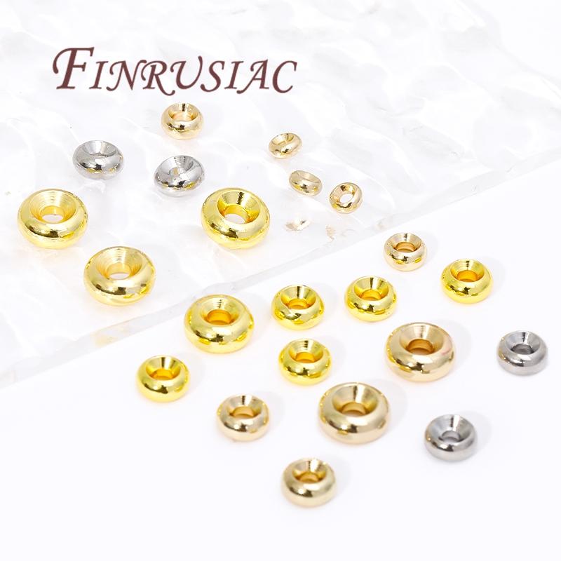 4mm 5mm 6mm 8mm Spacer Bead For Bracelets 18K Gold Plated Separator For Beads, DIY Jewelry Making Accessories