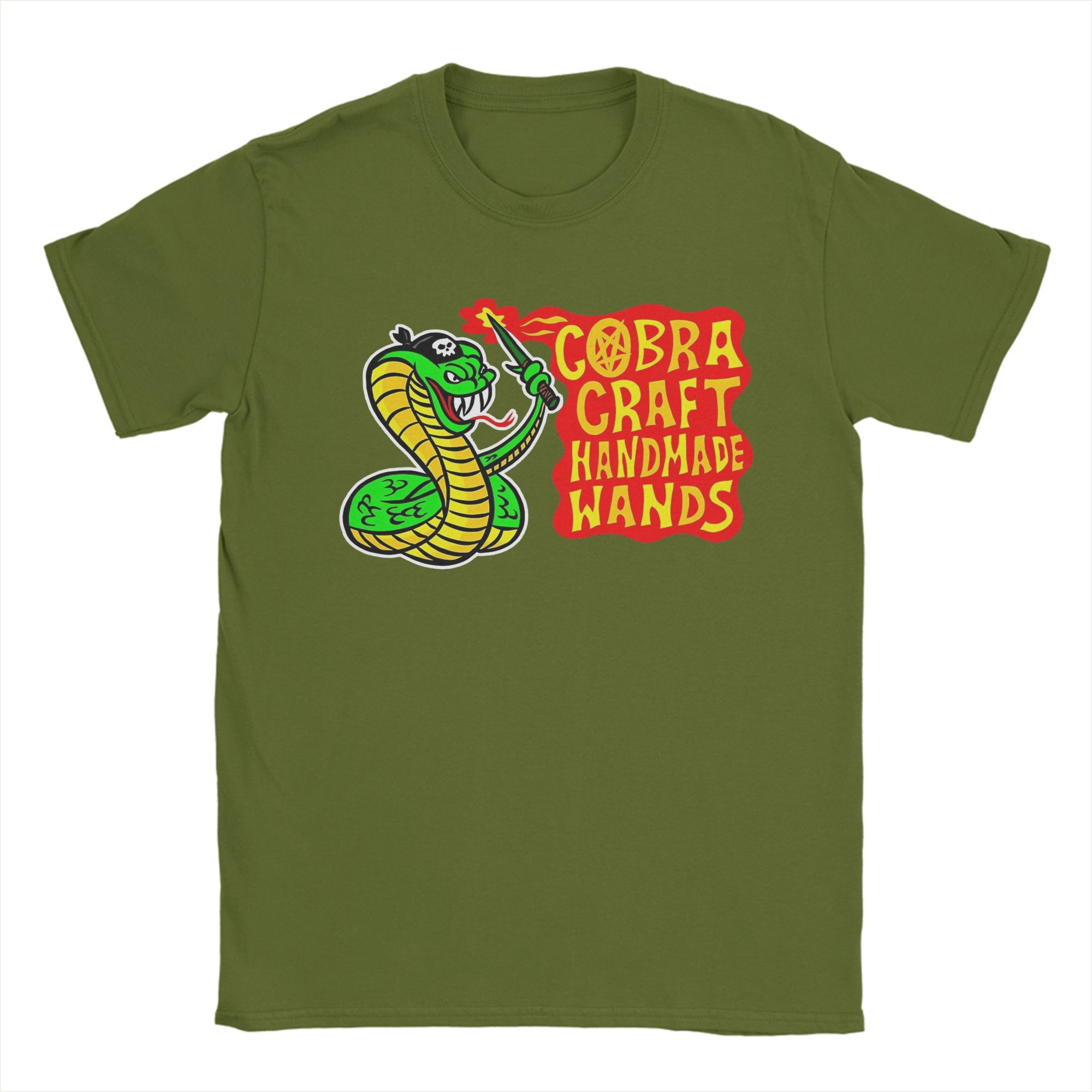 

Kingcobrajfs Handmade Wands Logo T Shirts for Men Cotton Vintage T-Shirts Round Collar Tees Short Sleeve Clothing Adult 4XL