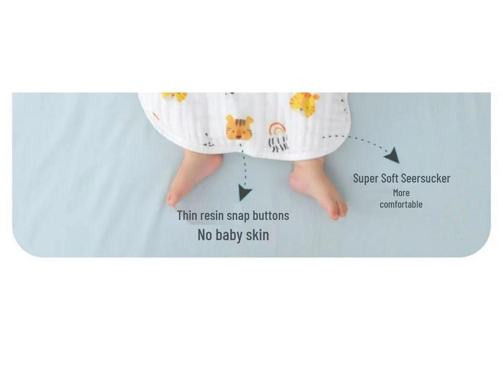Pure Cotton Sleeveless Baby Sleeping Bag - Summer Thin Anti-Kick Vest for Newborns and Children