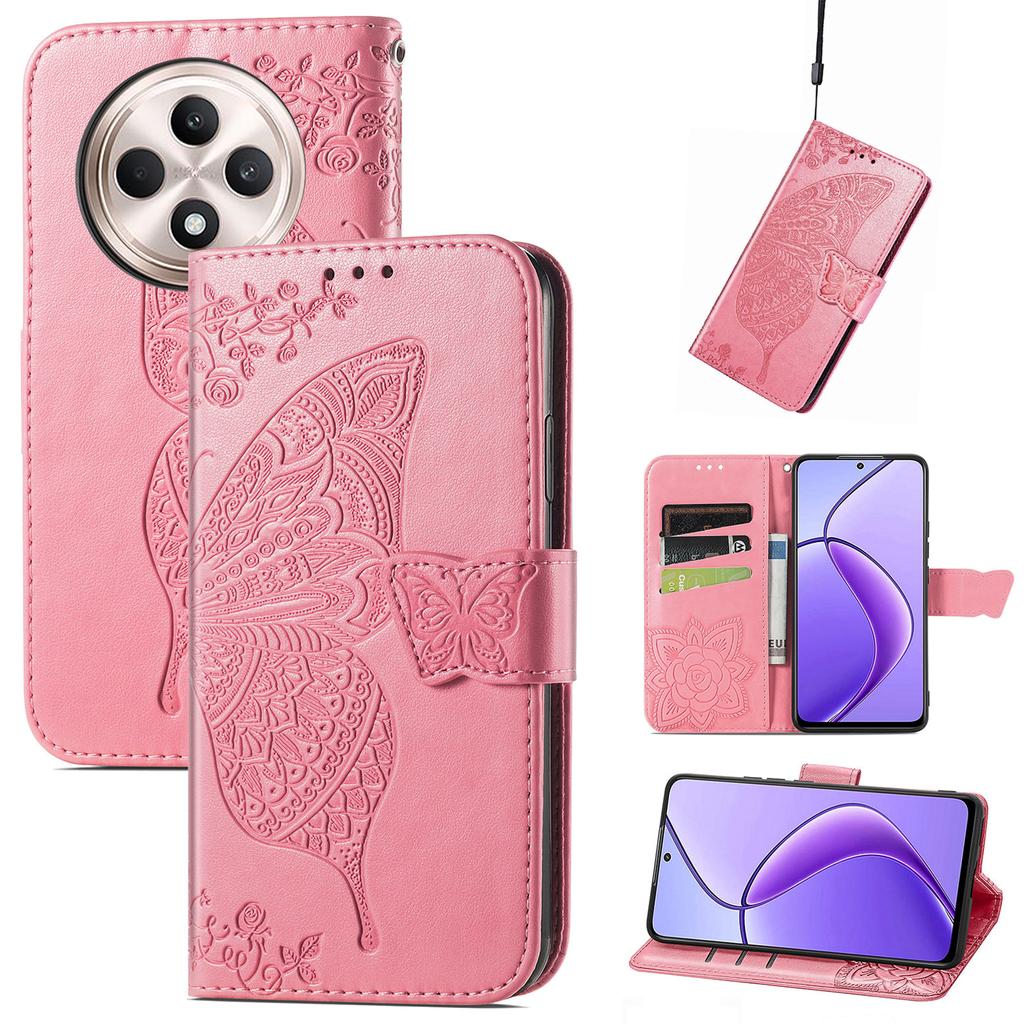 For TECNO Spark 30C 4G Case PU Leather Wallet Phone Cover Butterfly Pattern
