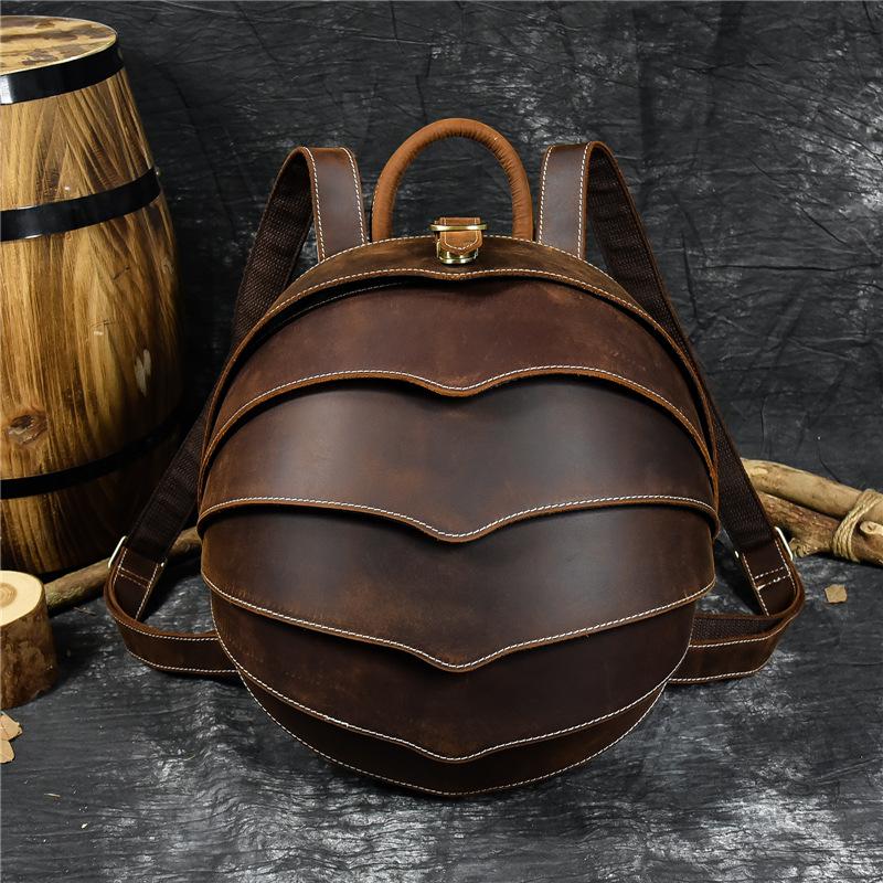 Retro Leather Creative Backpack Personalized Beetle