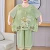 Tallas Grandes 3XL-8XL Conjuntos de 2 Piezas de Gasa de Verano Oversize Ropa para Mujer Casual Elegante Holgado Pantalones de Pierna Ancha