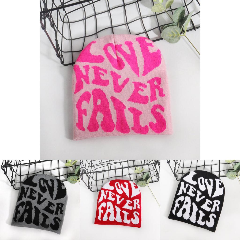 Autumn Fashion Knit Cap With Alphabet Design For Street Style And Cold Weather