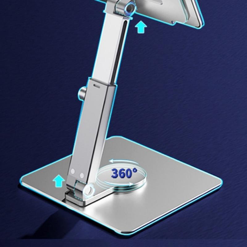 Desktop Foldable Tablets and Phone Stand Aluminum Alloy with Adjustable Viewing Angled for Home Office