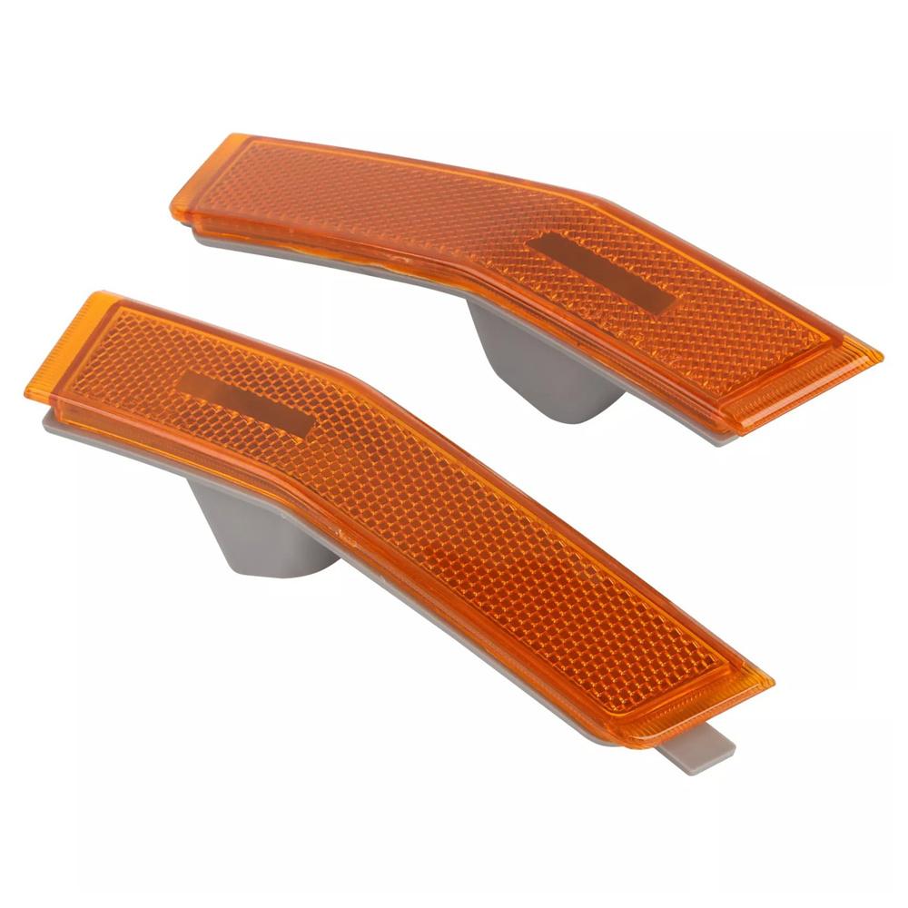 For 2007-2010 Lincoln MKX Front Bumper Side Marker Light Shell Amber Left+Right