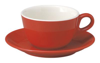 Koyo Toki Mare Cappuccino-Tasse & Untertasse, Rot, 17040051 & 17040055
