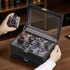 ProCase Watch PU Watch Storage Accessory Small Item Birthday Anniversary Gift Black Case, Material, 8-Watch Capacity, 2-Tier, Unisex, Box, Box, Case,