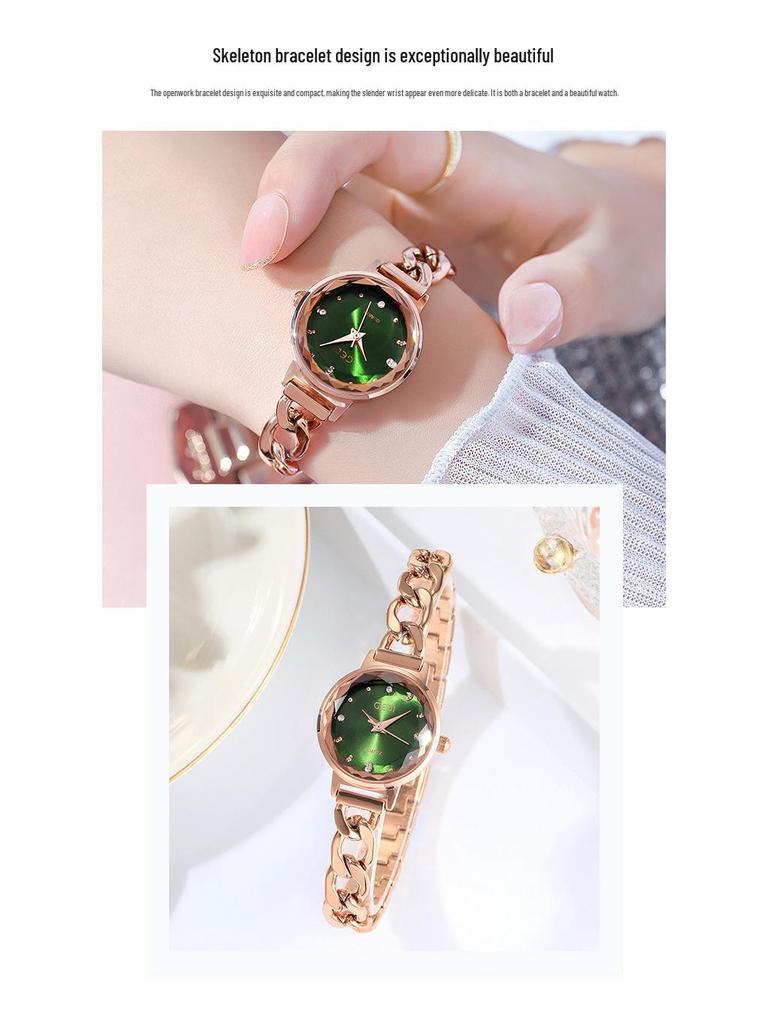 Gedi Fashion Gradient Dial Women's Denim Chain Waterproof Quartz Watch