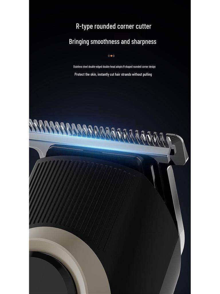 Cross-Border 5-in-1 Digital Hair Clipper Set: Electric, Adjustable, Multi-Function Shaver with Carving Feature