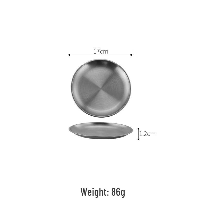 Korean Style Stainless Steel Round Plate