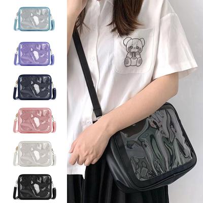 Women Ita Messenger Bag Ladies Japanese Style Shoulder Bag Girls Cute Transparent Crossbody Bag Student Uniform Bag