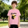 Kids Printed Round Neck Short Sleeve Loose Fit T-Shirt Casual Summer Top