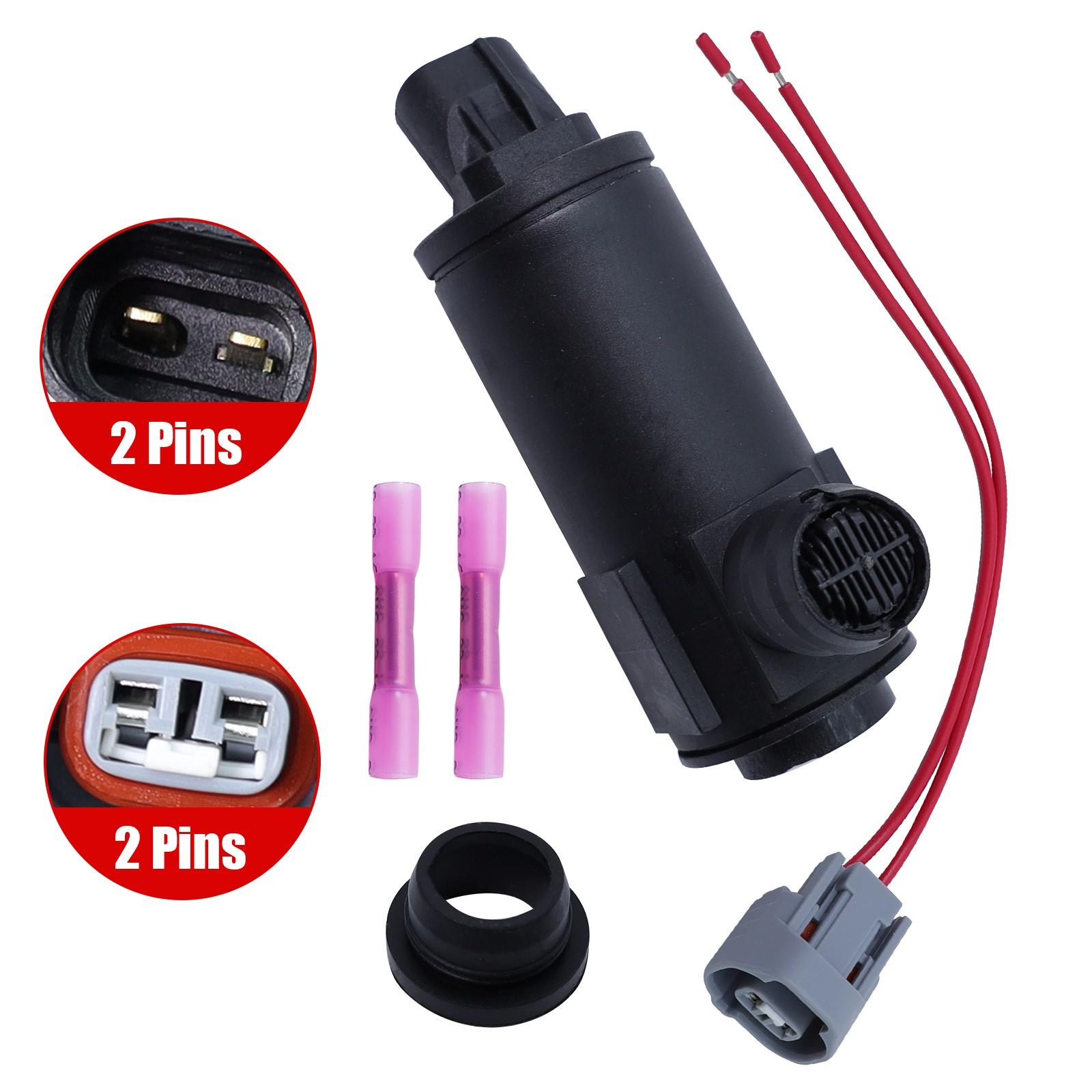 Fit Kia Optima Forte Hyundai Elantra Sonata Windshield Washer Pump W/Connector