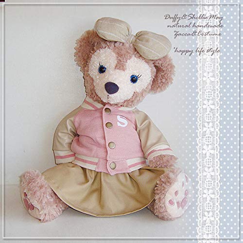 

Костюм Даффи ШеллиМей, Ручная работа, Размер S (43см), Розовая куртка-стадион и юбка, повседневный 50